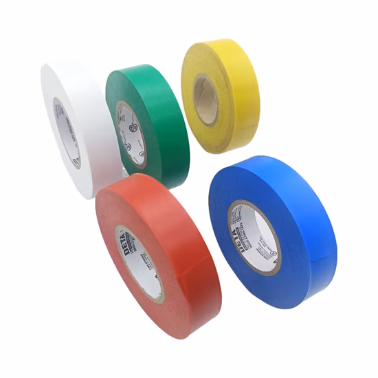 Fita colorida de vinil fita elétrica/fita isolante de fio elétrico de PVC