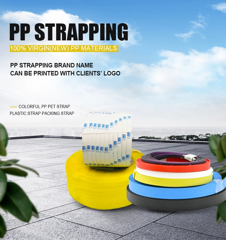 High Tenacity Customized Multi Size Plastic Strapping Roll PP Material Packaging Strapping Belt