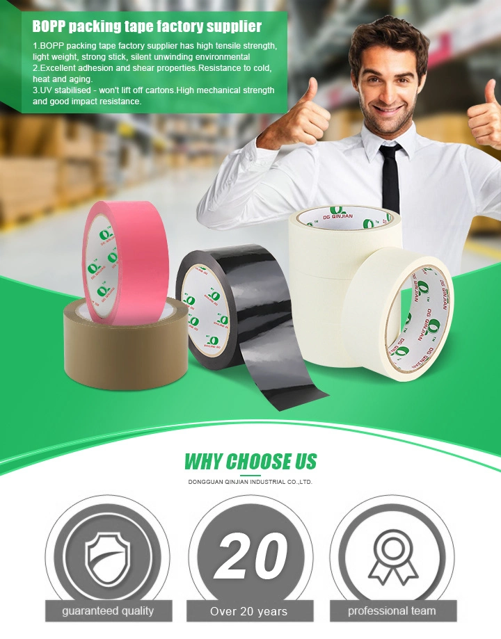 Silent No Bubble Crystal Super Clear BOPP Packing Tape for Carton Packaging with ISO 9001