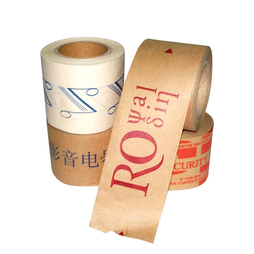 Best Selling Printing Fiber Reinforced Water Active Kraft Paper Tape with High Quality